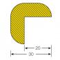 MORION-Prallschutz, Winkelform, Kantenschutz 30/30 mm, schwarz/gelb, selbstklebend, Länge: 1000 mm 5