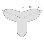 MORION-Prallschutz, Trapezform, Kantenschutz 40/40 mm, Außenecke, dreischenkelig, schwarz, selbstklebend 